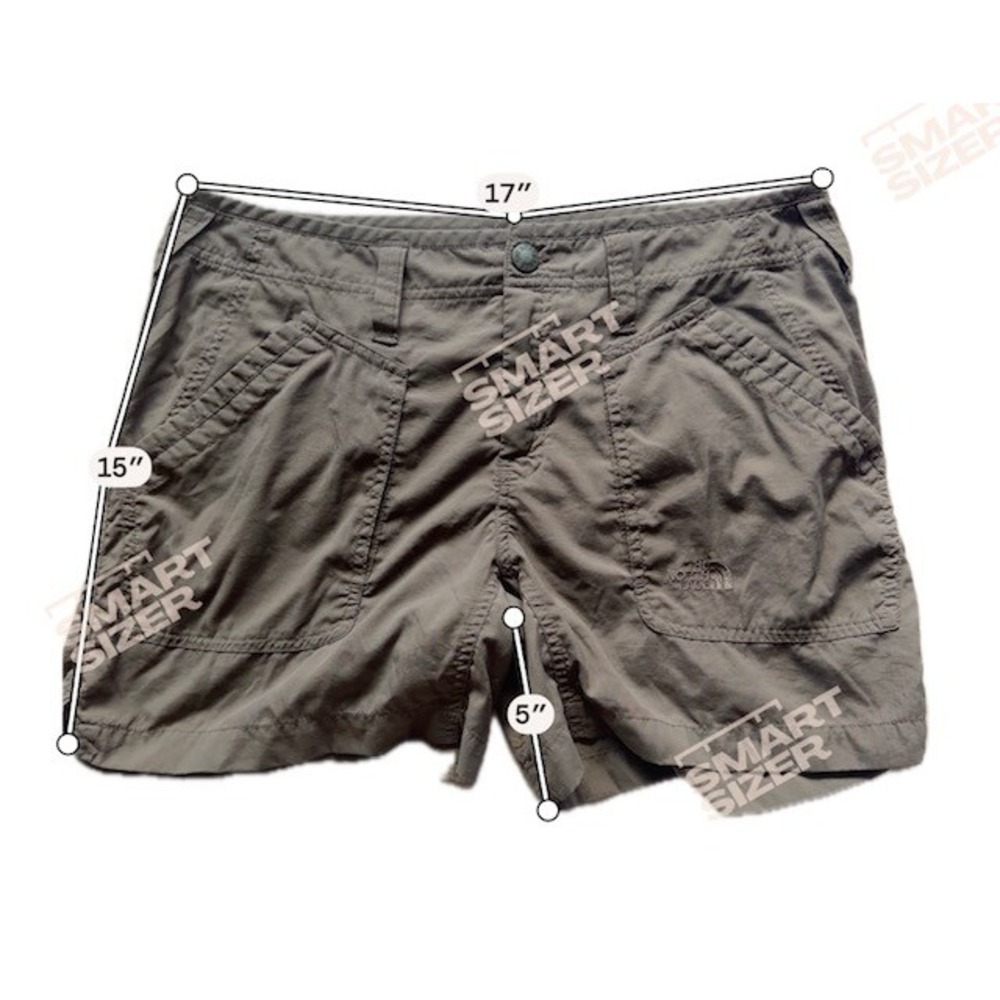 The North Face Womens Hiking Shorts Taupe Brown Nylon Utility Outdoor Size 12